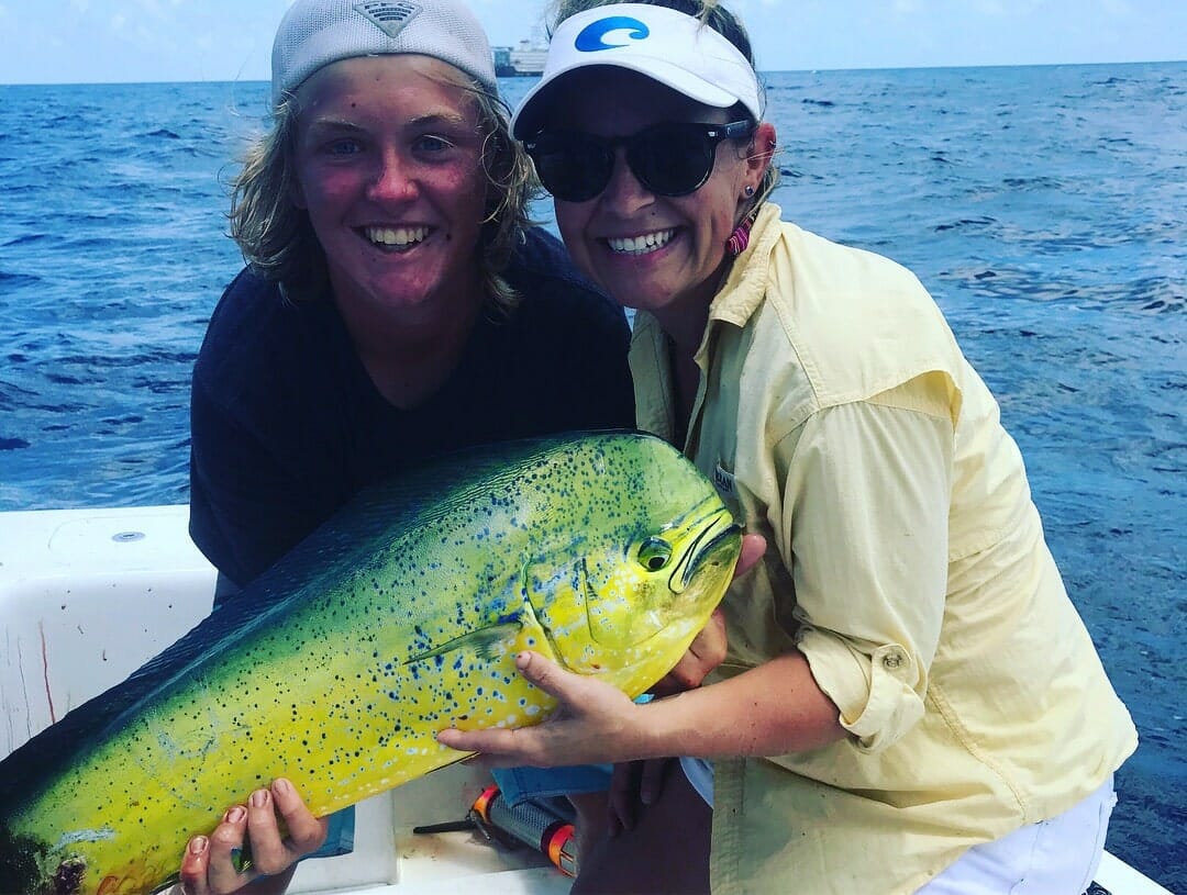 Women with Mahi-mahi - Offshore Fishing