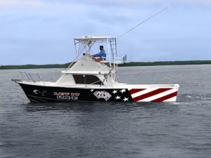 Deep Sea Fishing Boat in the water off port aransas, tx